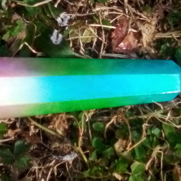 Rare rainbow Quartz Tower point - Picture 4 of 4